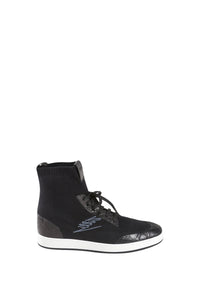 Baskets montantes en laine - Noir & Blanc