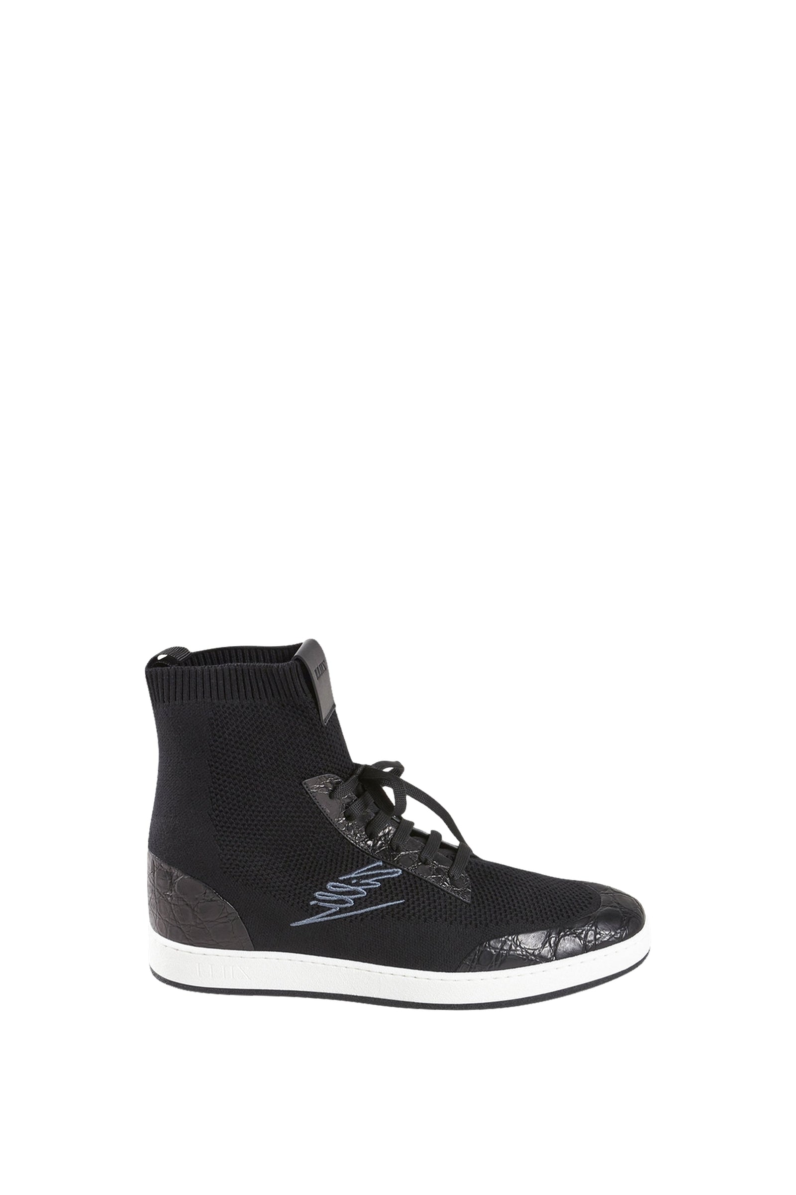 Baskets montantes en laine - Noir & Blanc