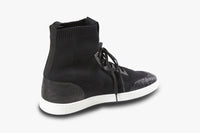 Baskets montantes en laine - Noir & Blanc