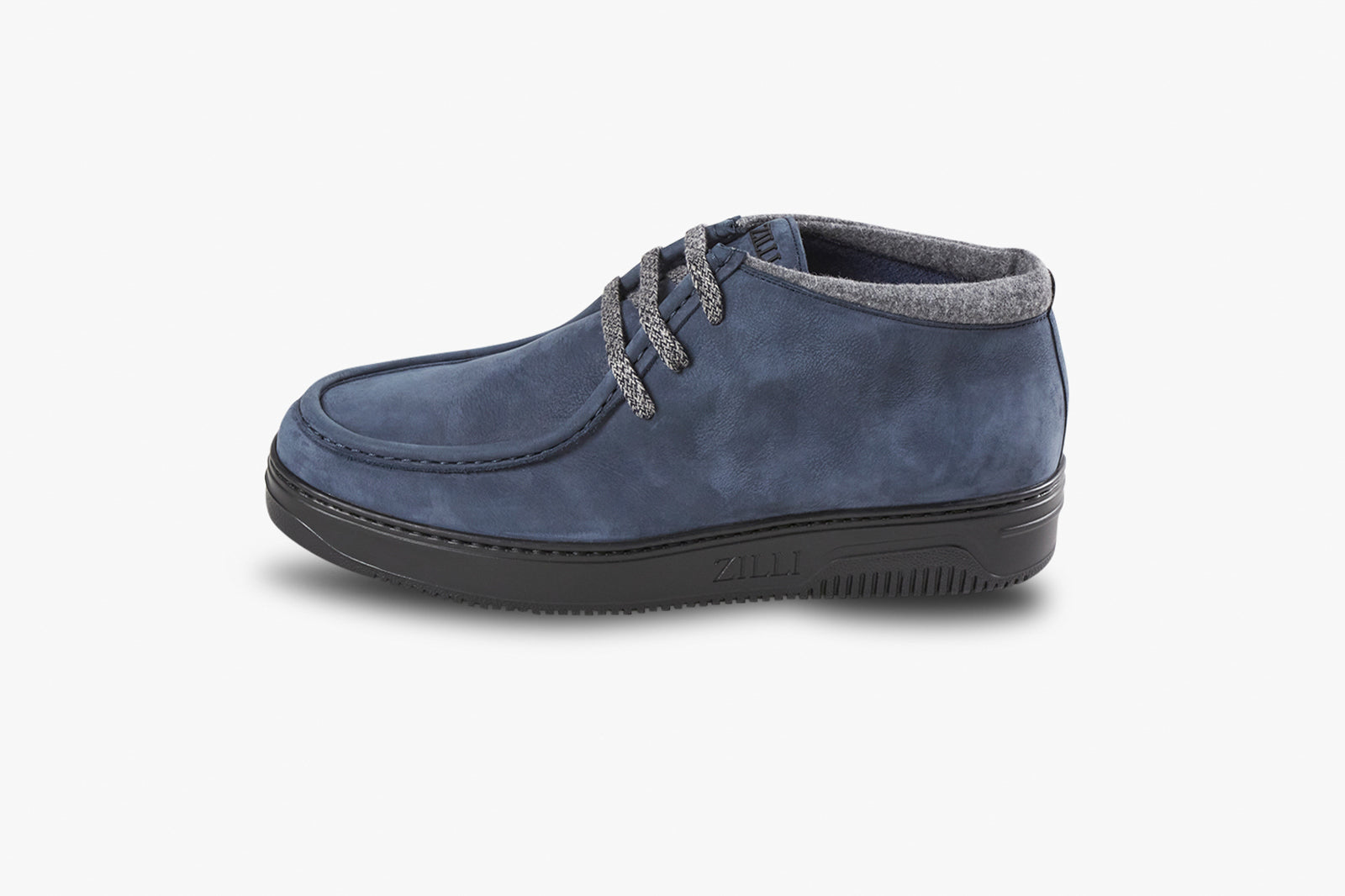 Bottines à surpiqûres en daim - Bleu