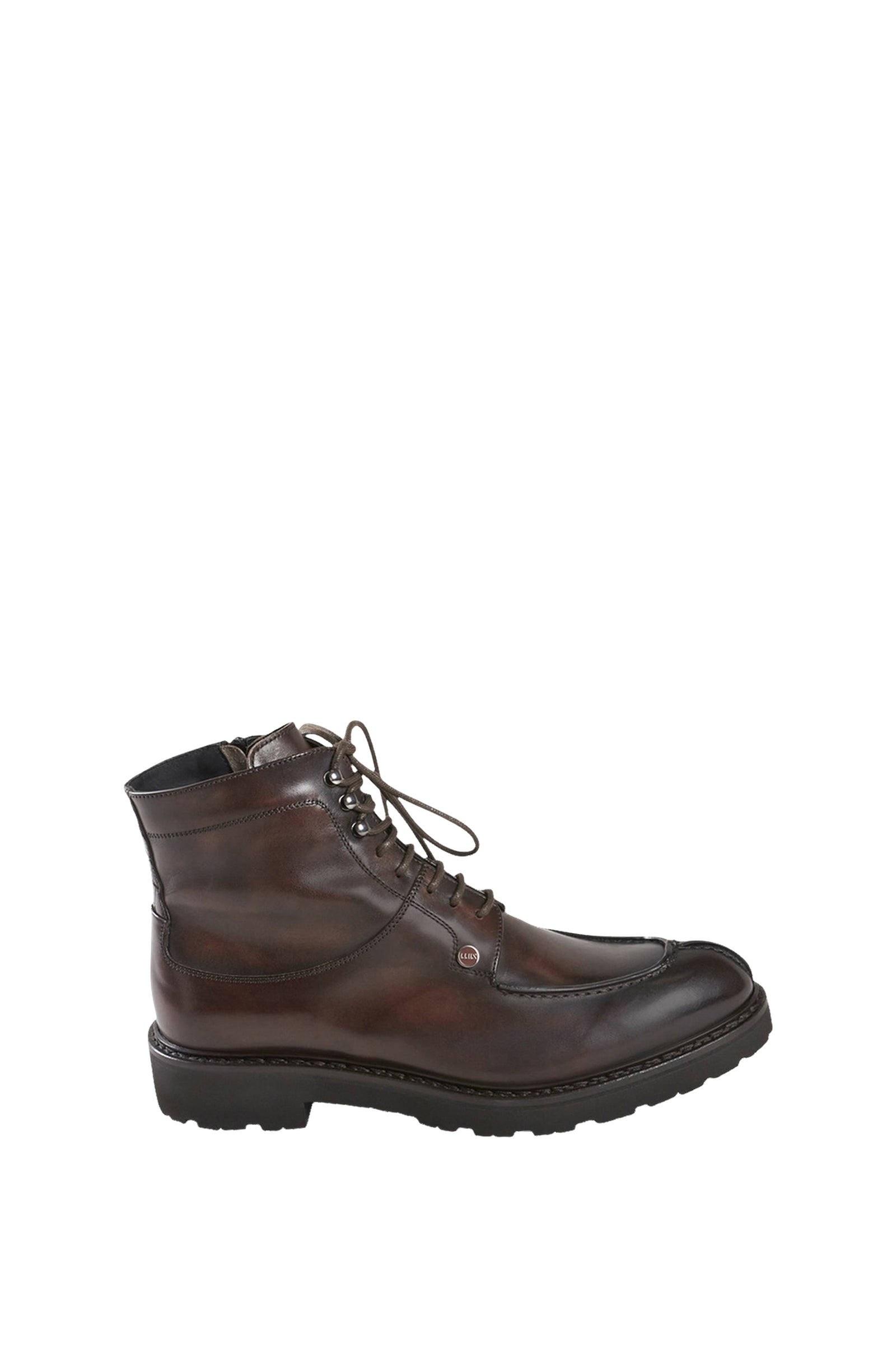 Bottines à lacets en cuir - Marron