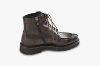 Bottines à lacets en cuir - Marron
