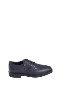 Derbies ajourés en cuir - Bleu & Noir