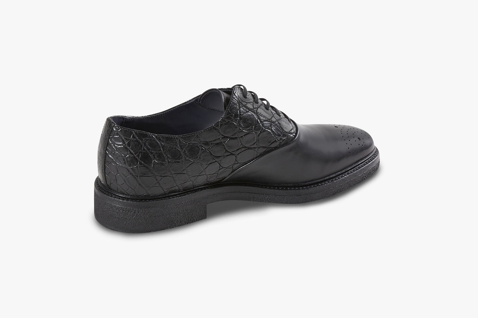 Derbies et perforations en cuir - Noir