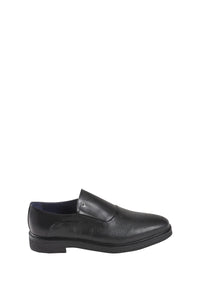 Mocassins à bout ajouré en cuir exotique grainé - Noir & Bleu