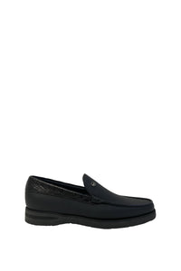 Mocassins à plateforme en cuir exotique - Noir