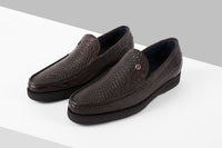 Mocassins en cuir exotique - Marron
