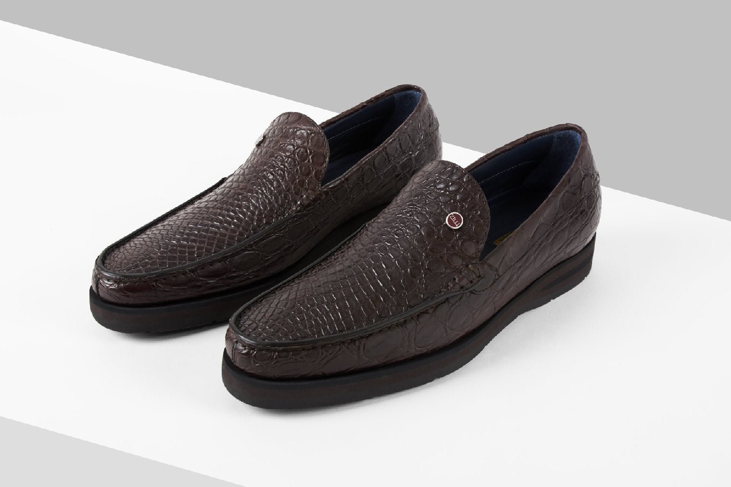 Mocassins en cuir exotique - Marron