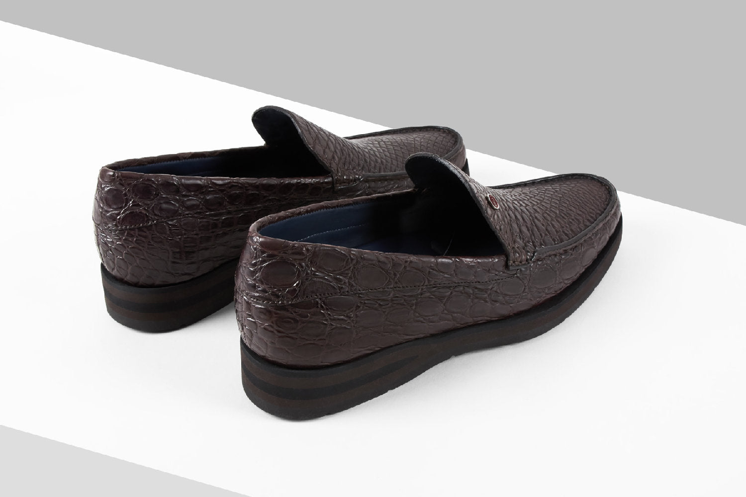 Mocassins en cuir exotique - Marron