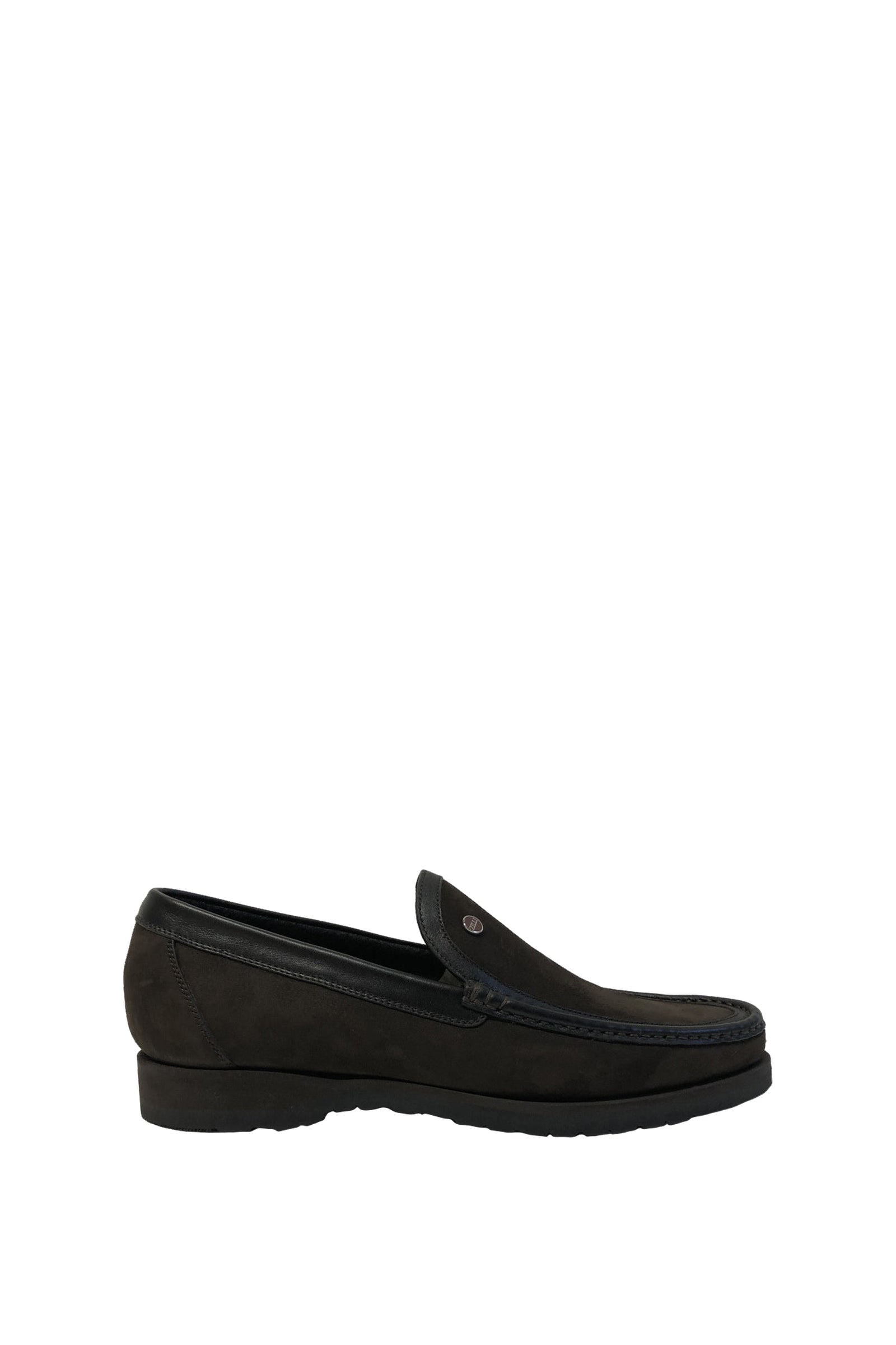Mocassins à surpiqûres en cuir - Marron