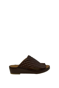 Mules matelassées en cuir - Marron