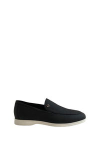 Mocassins à ornement métallique en cuir exotique - Noir & Beige