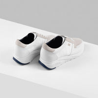 Baskets basses en cuir - Blanc & Beige