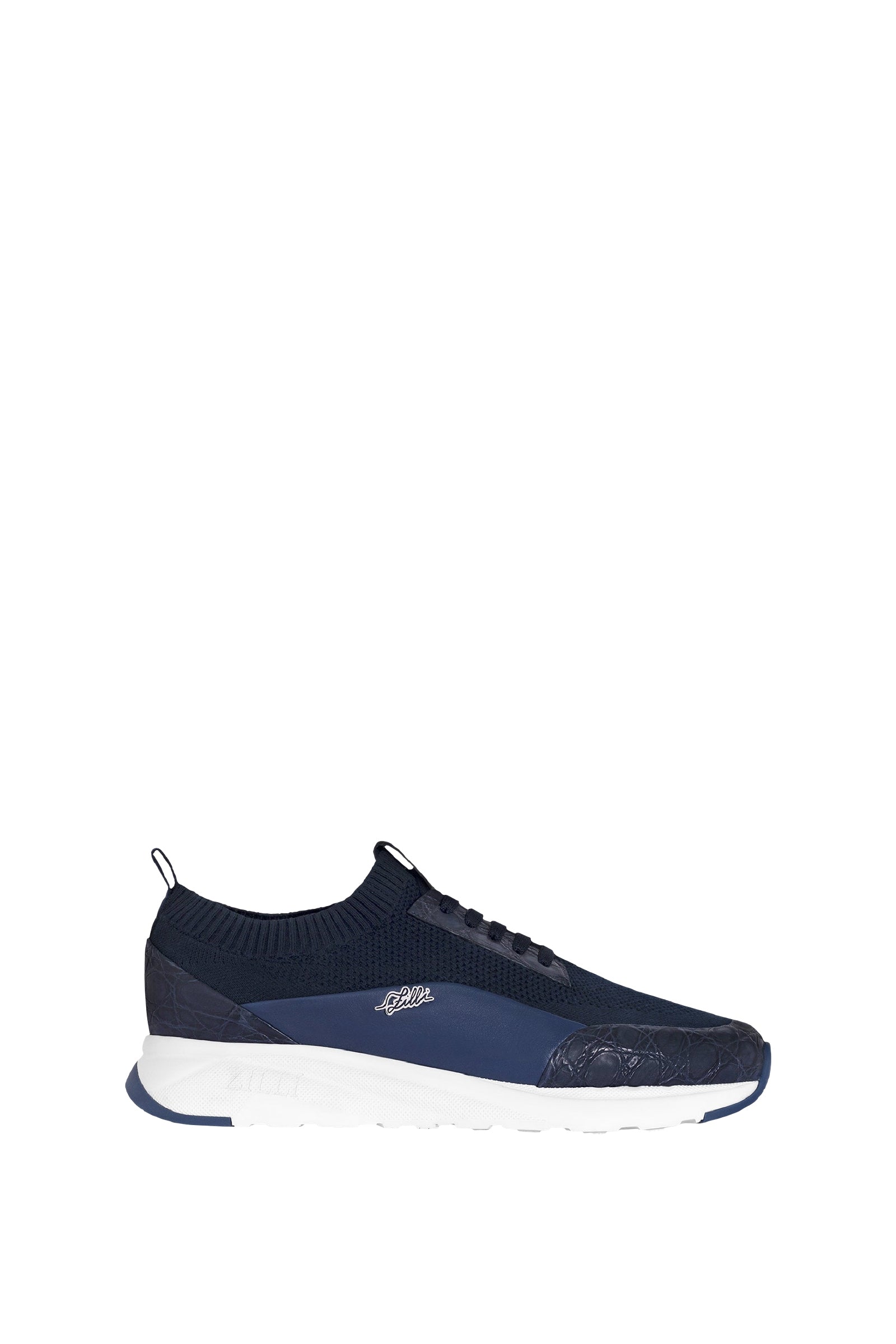 Baskets basses cuir - Bleu & Blanc