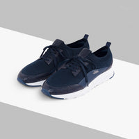 Baskets basses cuir - Bleu & Blanc