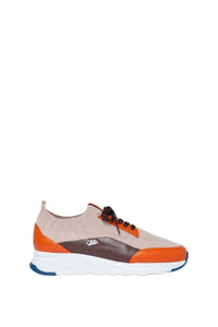 Sneakers basses à tige tricotée - Twine Red & Brown