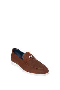 Mocassins à motif ajouré en daim - Marron