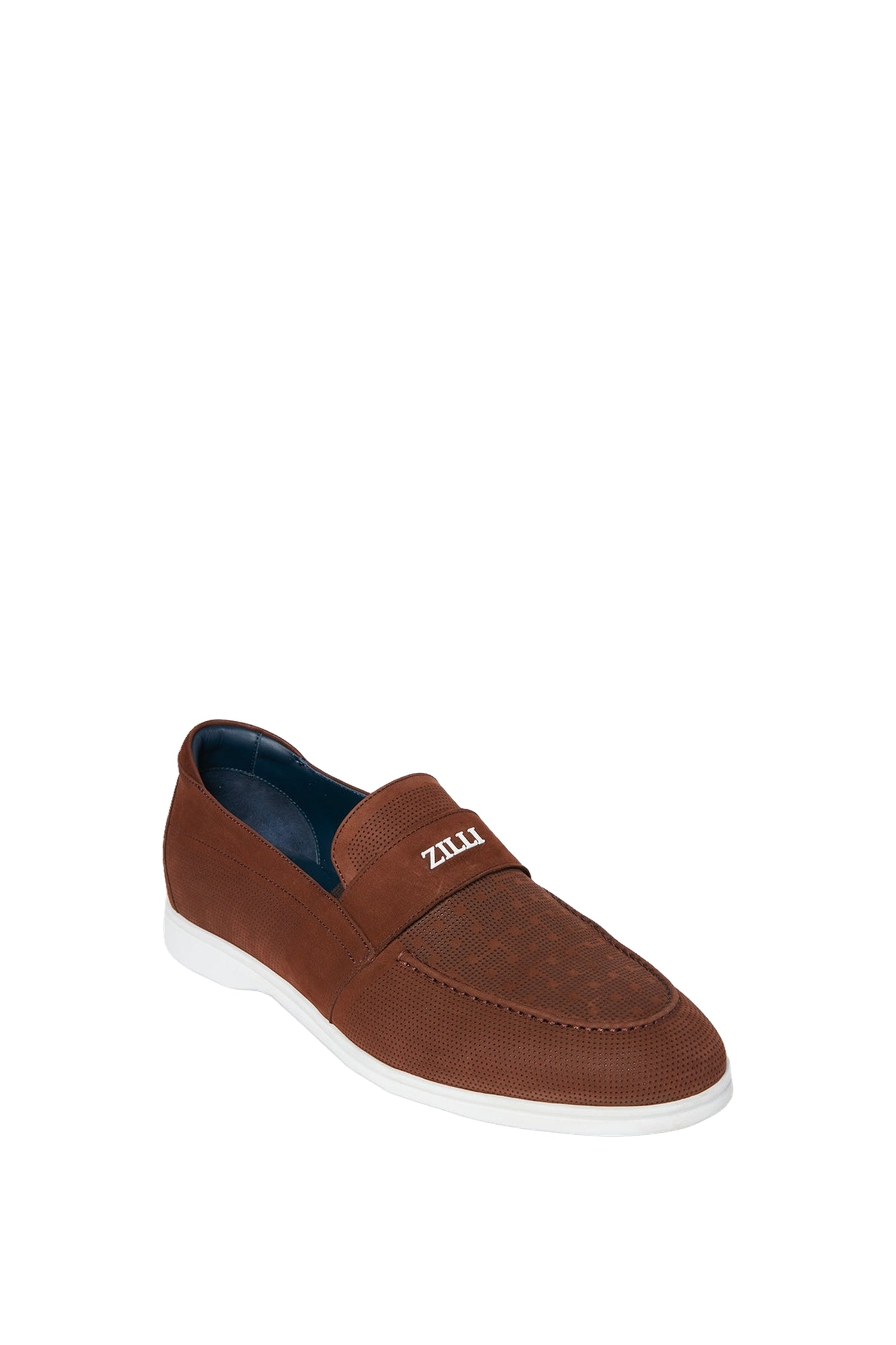 Mocassins à motif ajouré en daim - Marron