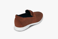 Mocassins à motif ajouré en daim - Marron