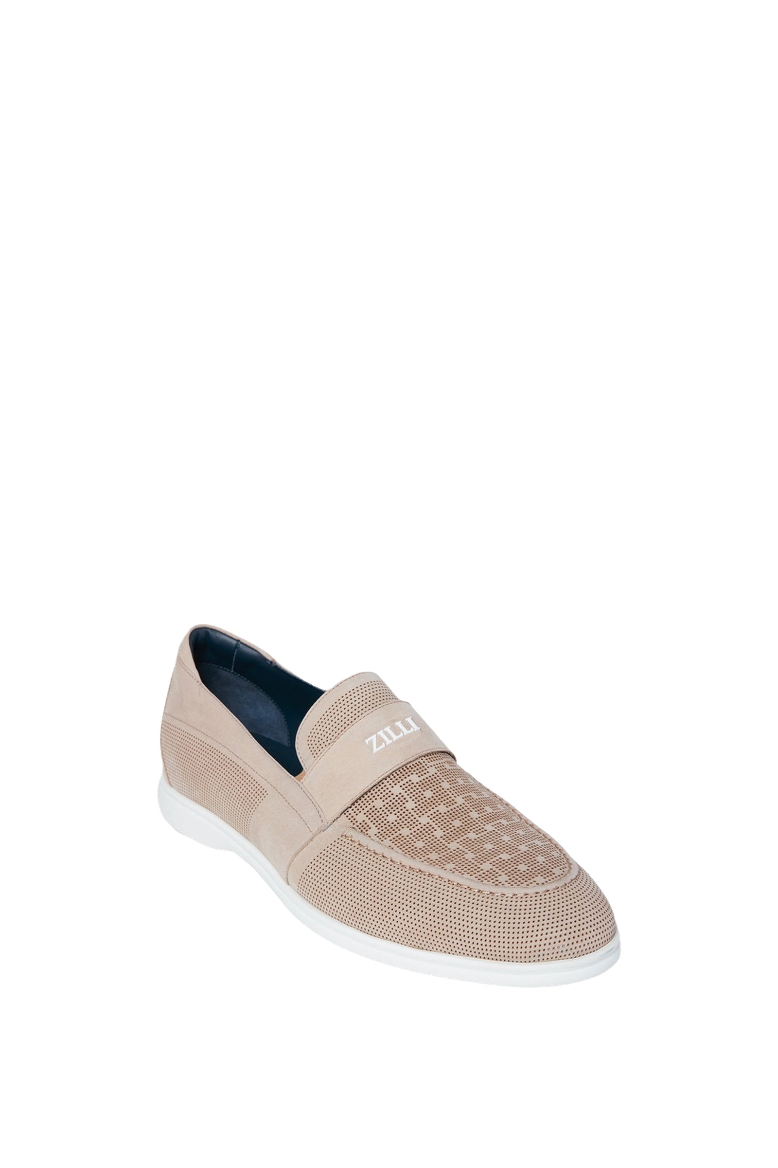 Mocassins à motif ajouré en daim - Beige