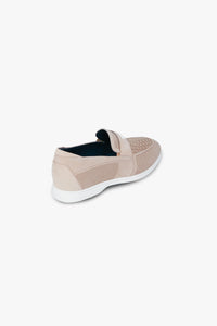 Mocassins à motif ajouré en daim - Beige