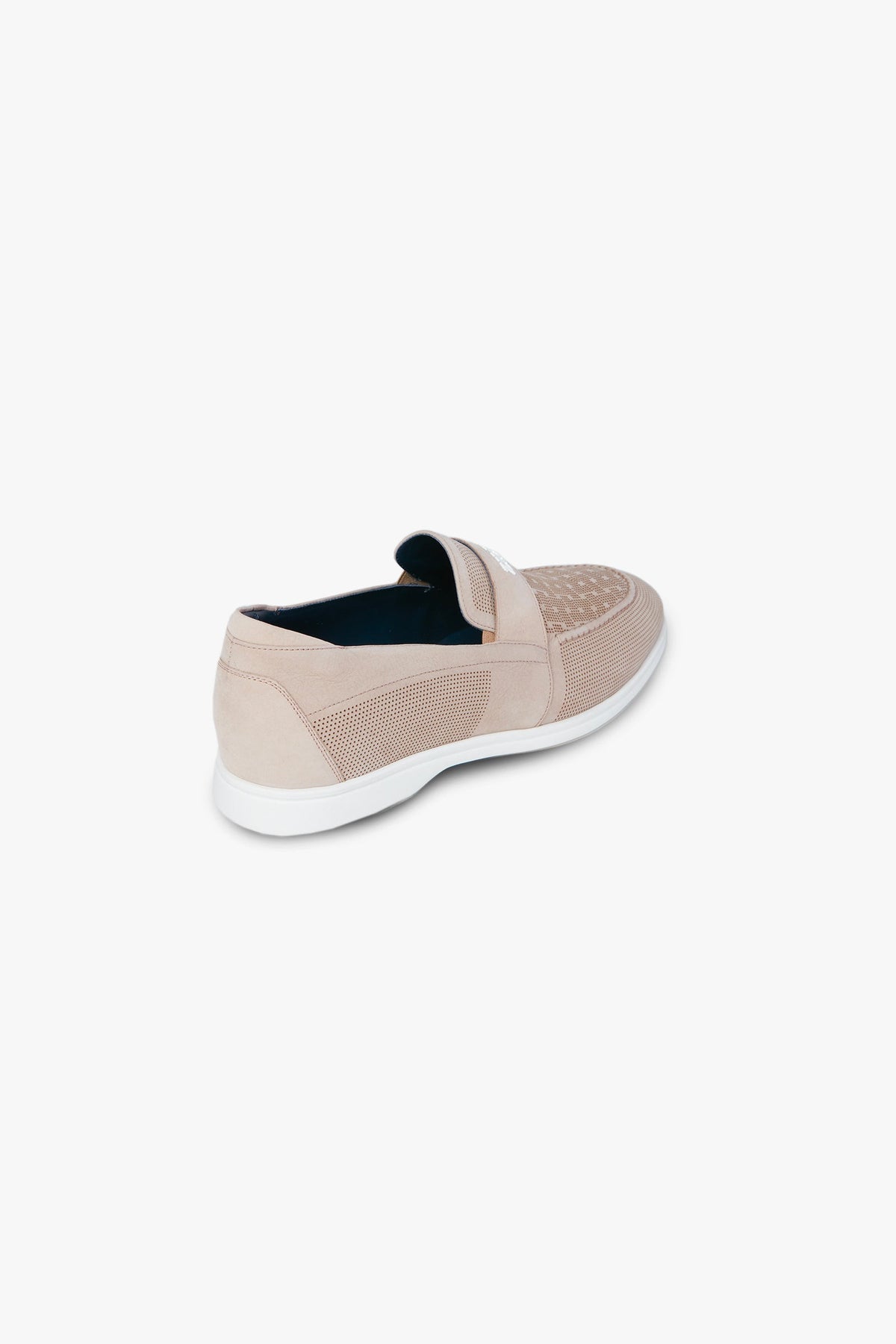 Mocassins à motif ajouré en daim - Beige