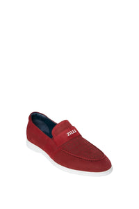 Mocassins ajourées en daim - Bordeaux