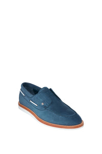 Mocassins à cordage en daim - Bleu