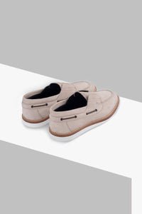 Mocassins à laçage décoratif en daim - Beige
