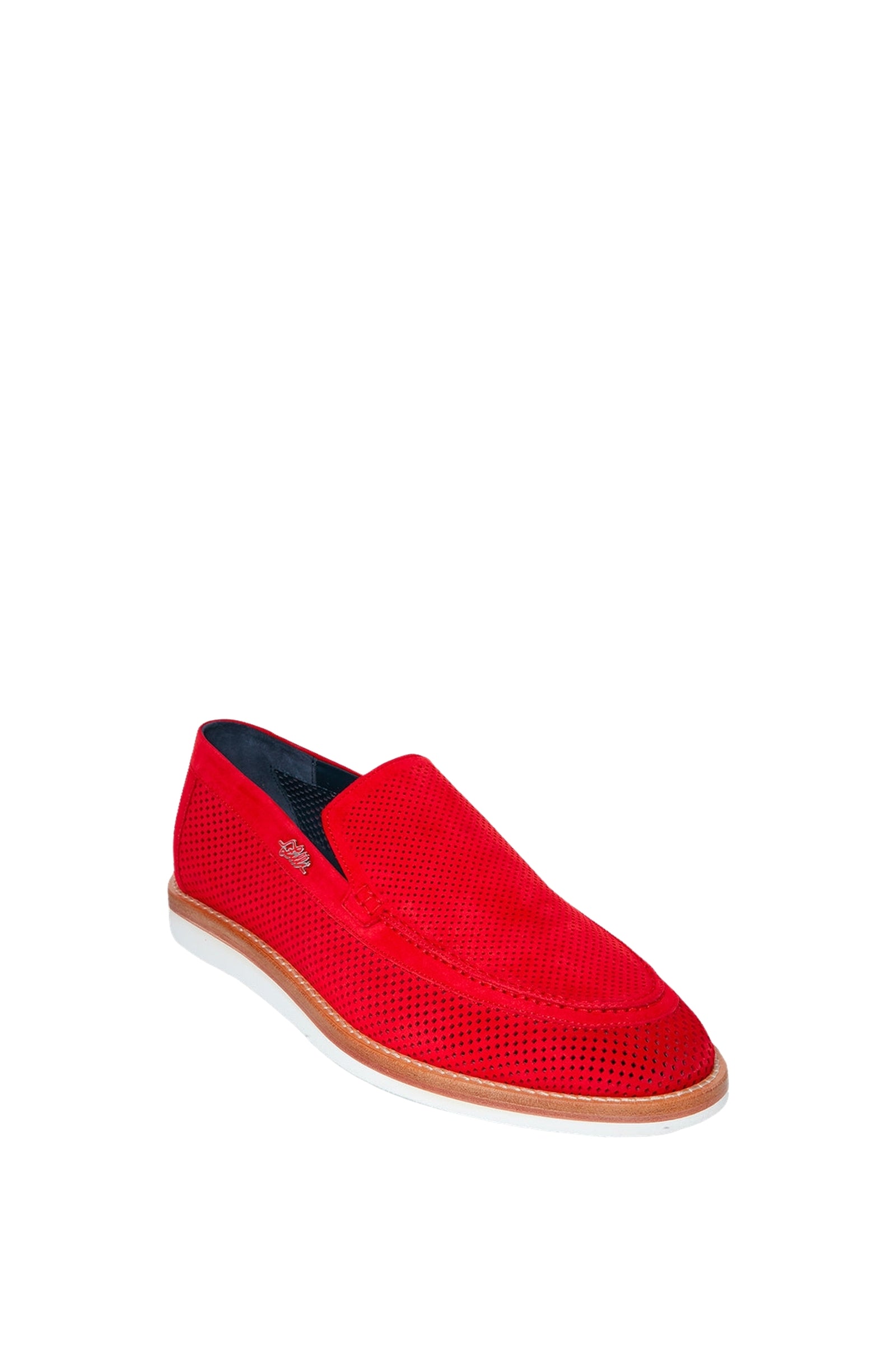 Openwork suede loafers - Red