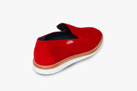Openwork suede loafers - Red