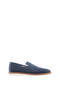 Perforated suede loafers - Blue