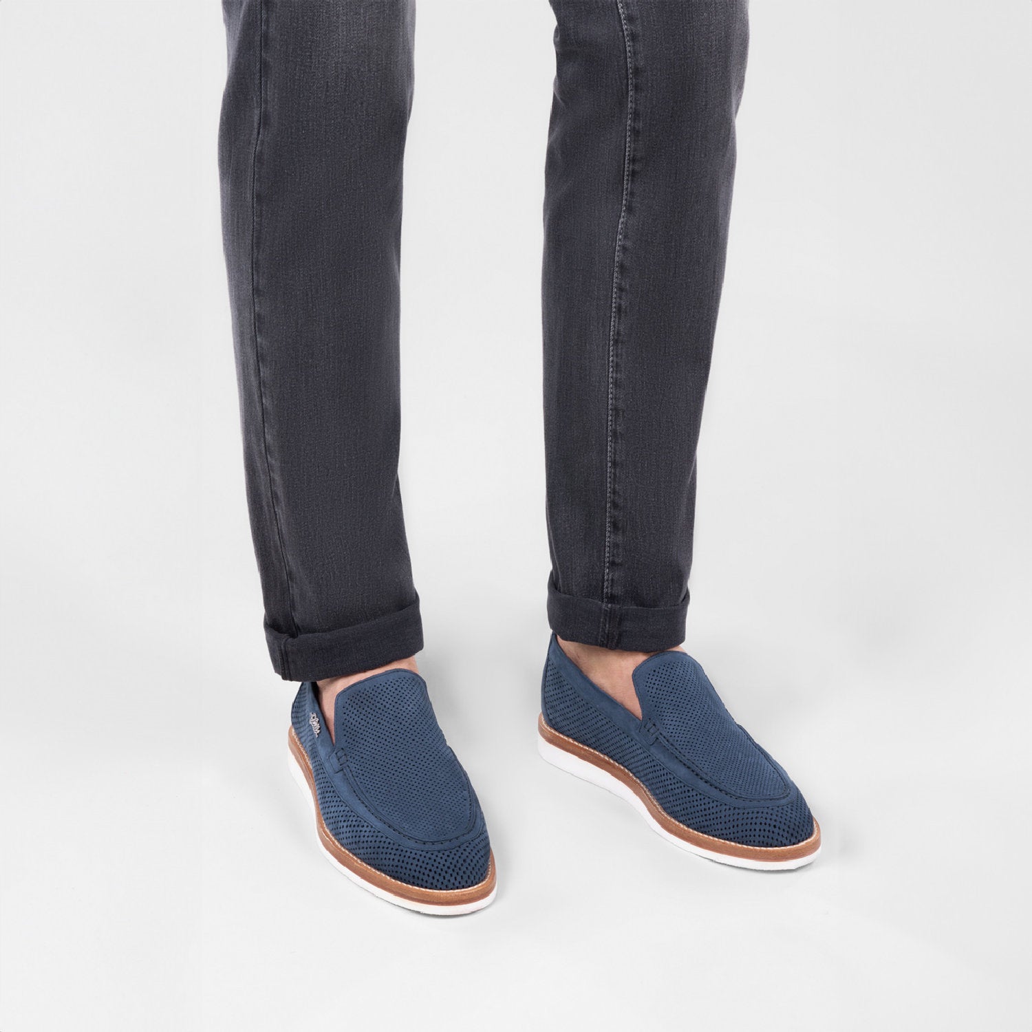 Mocassins à motif ajouré en daim - Beige