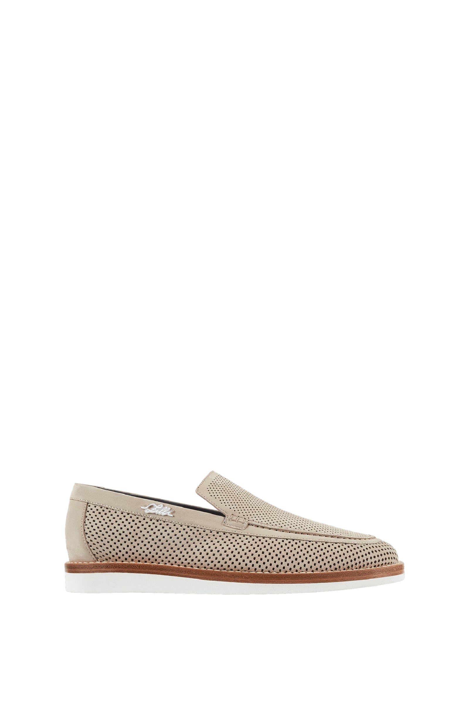 Mocassins à motif ajouré en daim - Beige