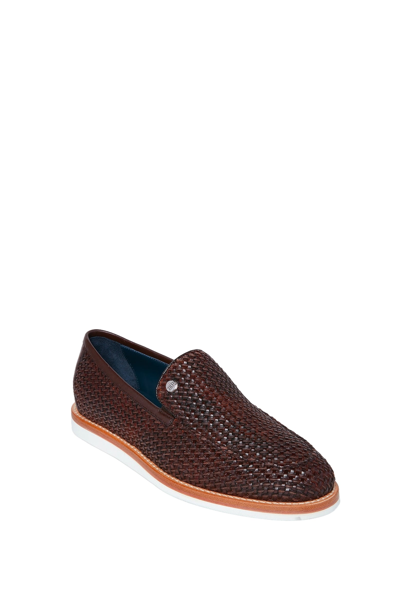 Mocassins à tressage en cuir - Marron