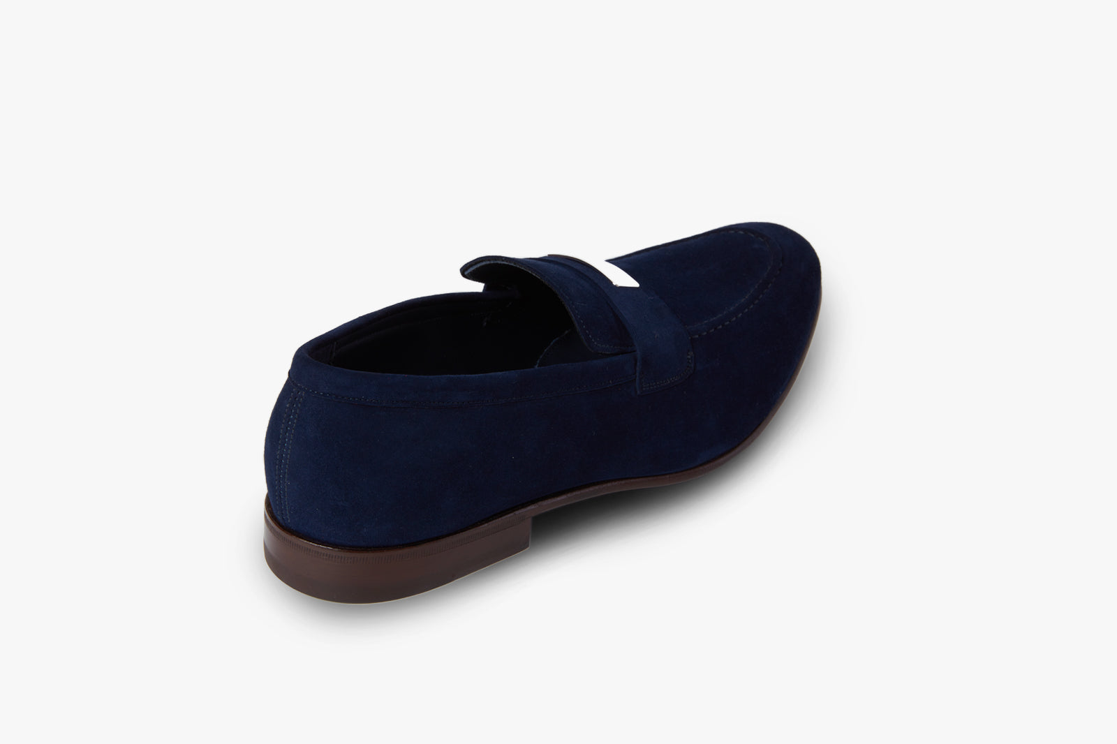 Suede loafers with metal plate - Blue