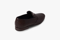 Woven leather loafers - Brown