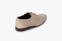 Derbies à motif tressé en daim - Beige