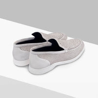 Mocassins à motif ajouré en daim - Gris & Blanc