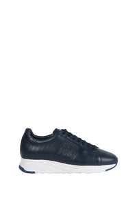Low leather trainers - Blue & White