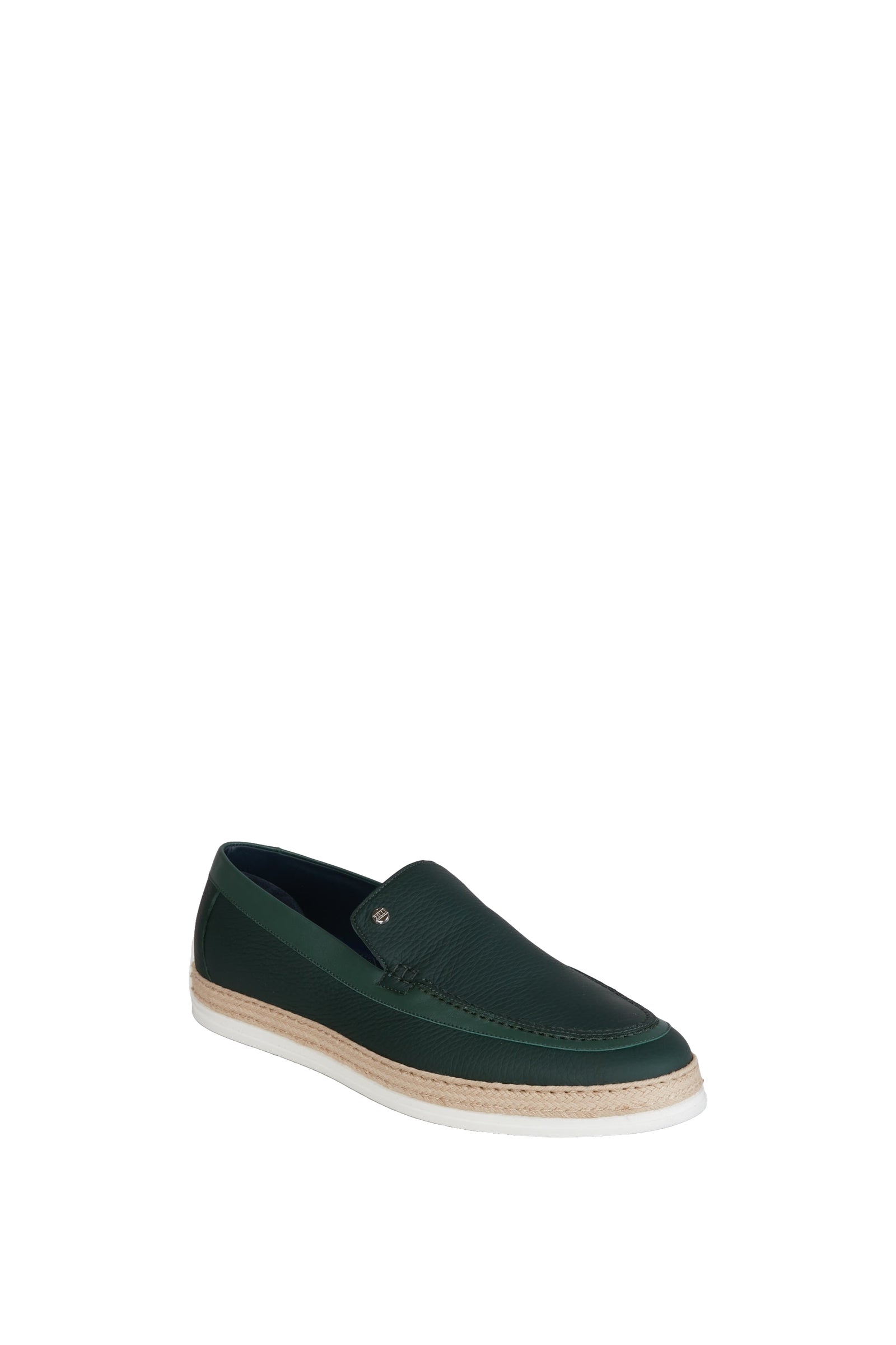 Mocassins en cuir exotique grainé - Vert