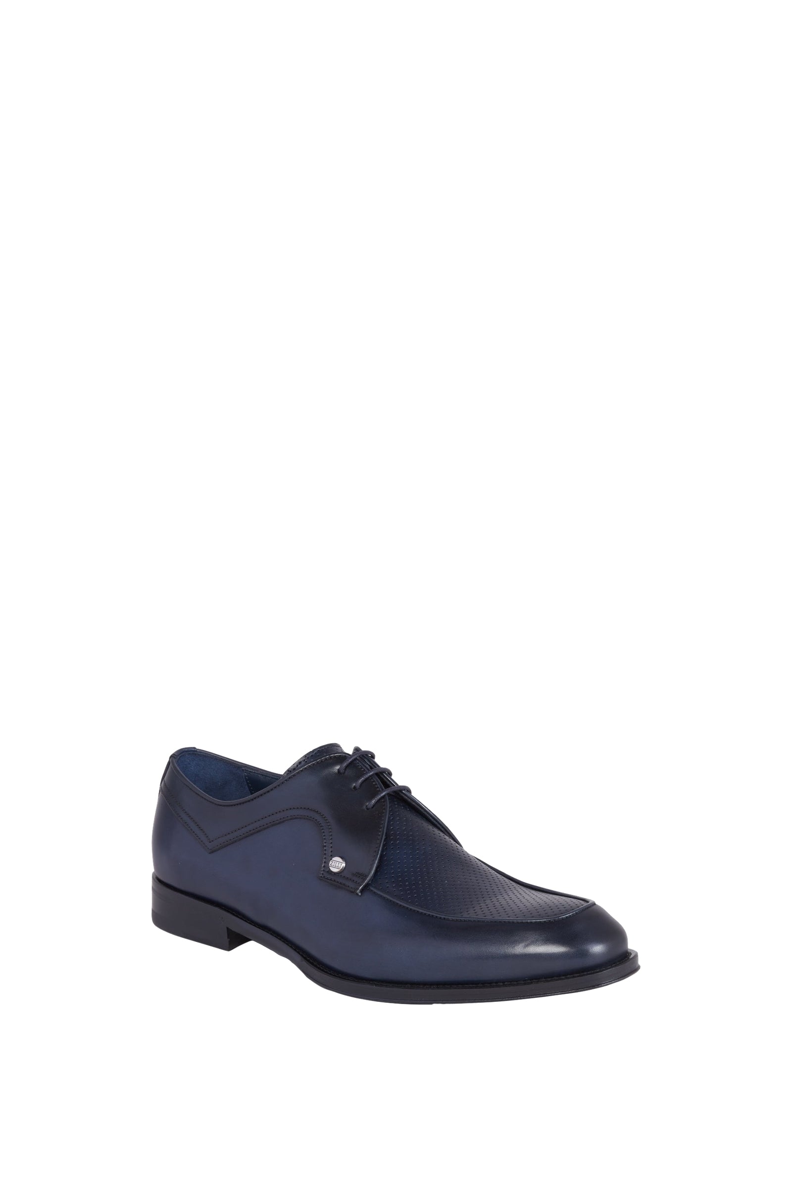 Derbies ajourées en cuir - Bleu & Noir