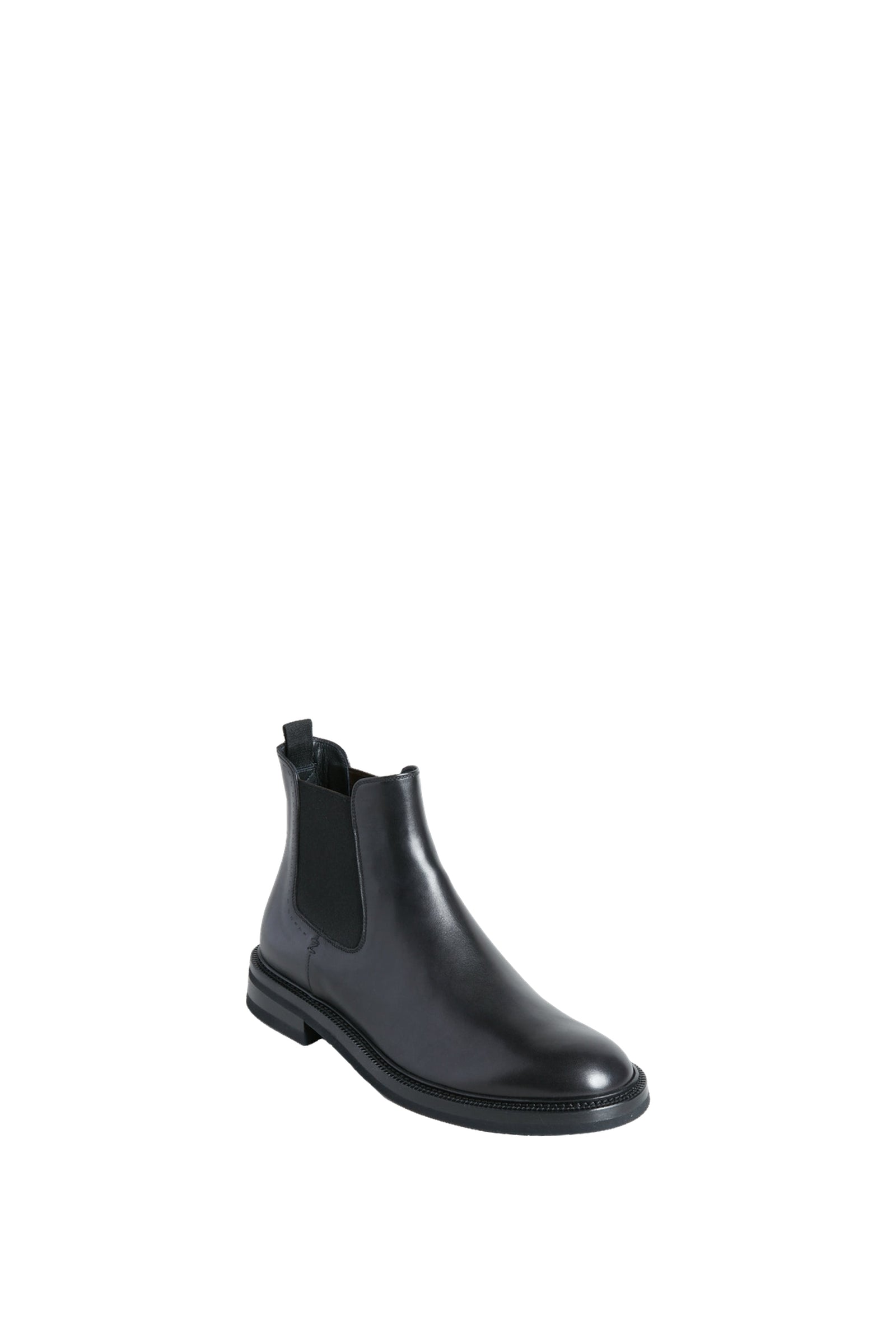 Bottines Chelsea élastiques en cuir - Noir