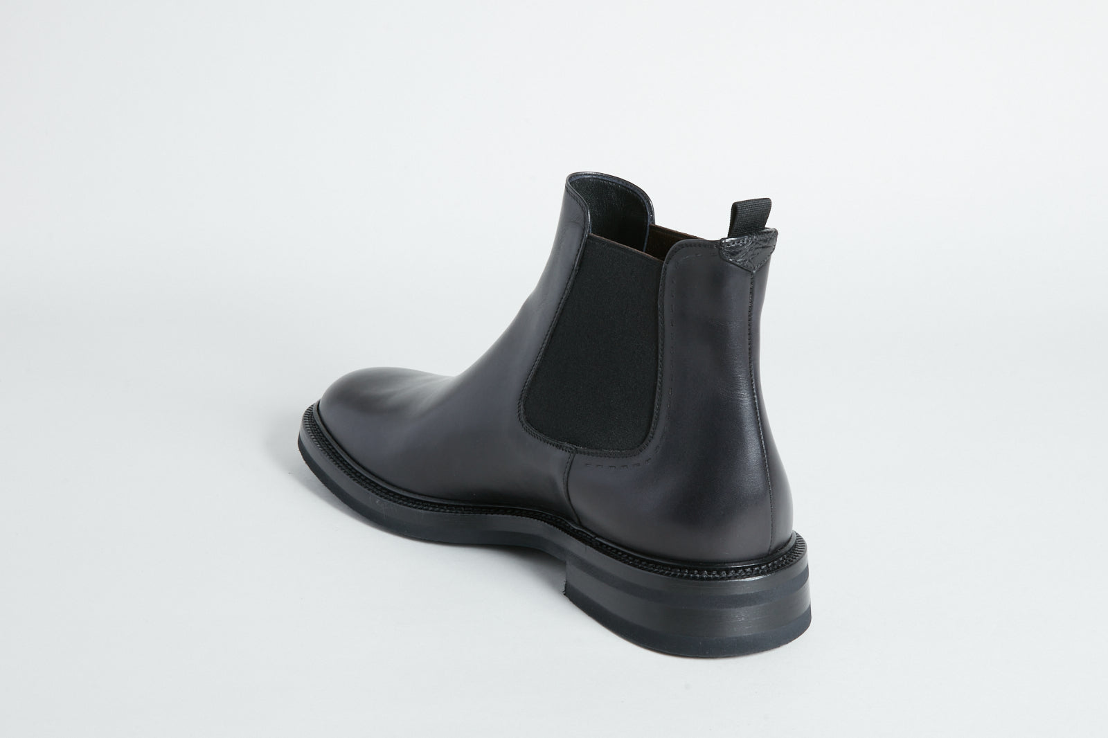 Bottines Chelsea élastiques en cuir - Noir