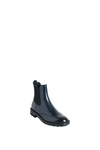 Bottines Chelsea richelieu ajouré en cuir - Bleu