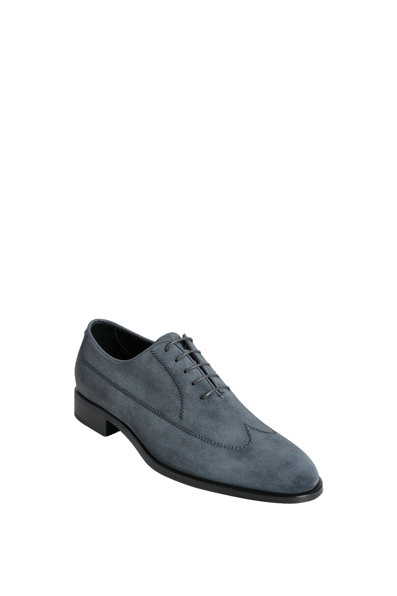 Derbies à empiècement en cuir exotique - Bleu