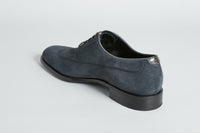 Derbies à empiècement en cuir exotique - Bleu