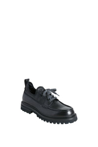 Derbies à lactes en cuir exotique - Noir & Gris