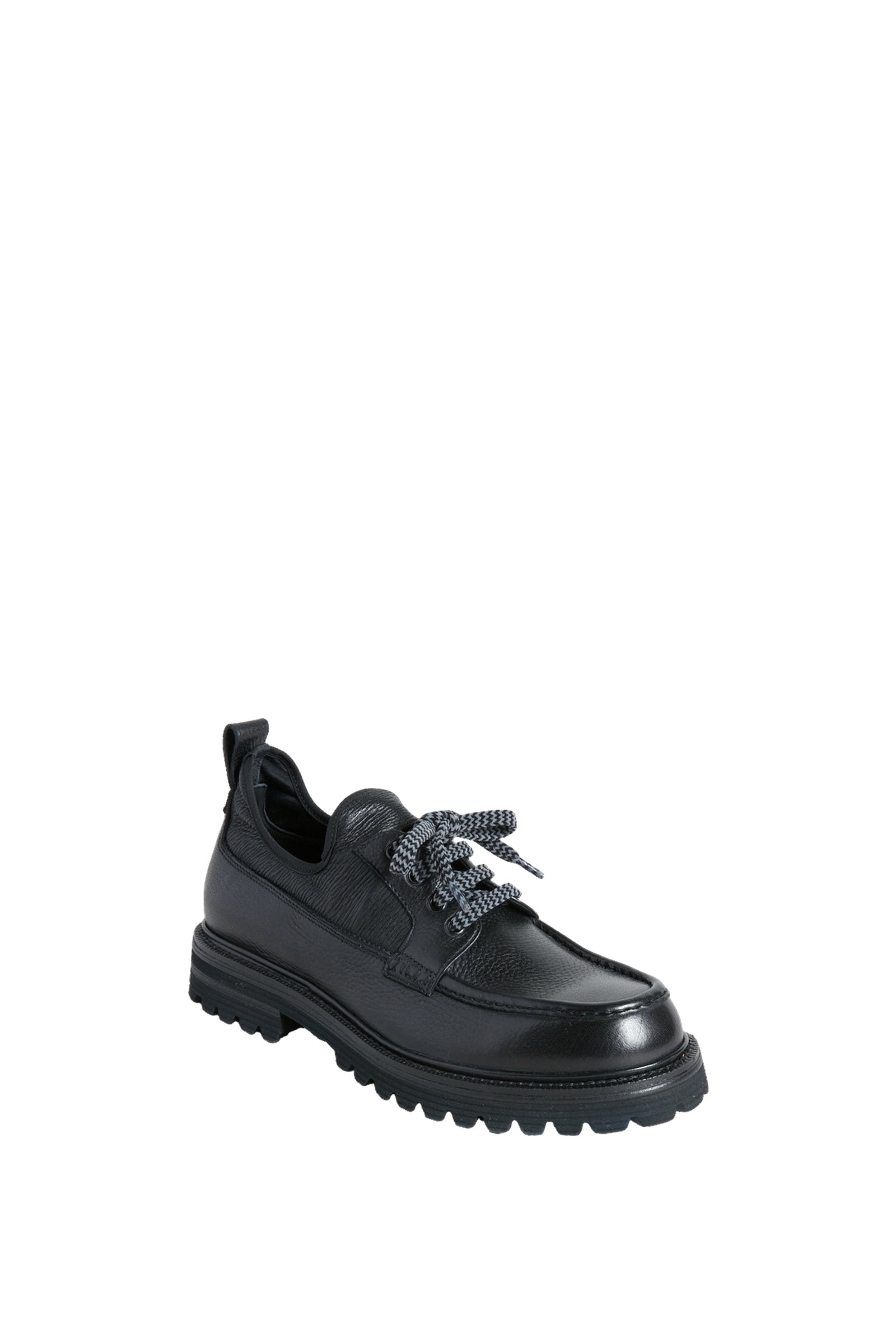 Derbies à lactes en cuir exotique - Noir & Gris