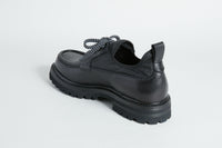 Derbies à lactes en cuir exotique - Noir & Gris